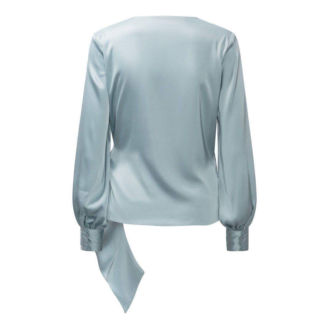 Karmamia - Ines Blouse 2375 - Semi Rich Sky Blue Bluser 