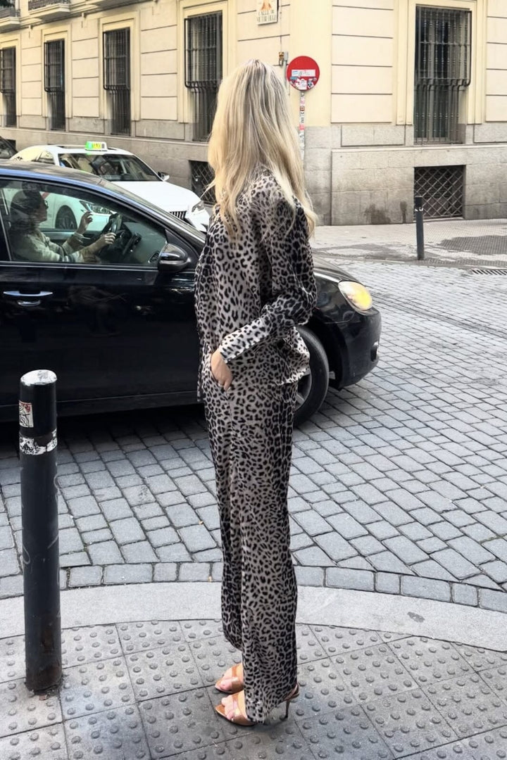 Karmamia - Lou Pants 2122 - Nude Leopard Bukser 
