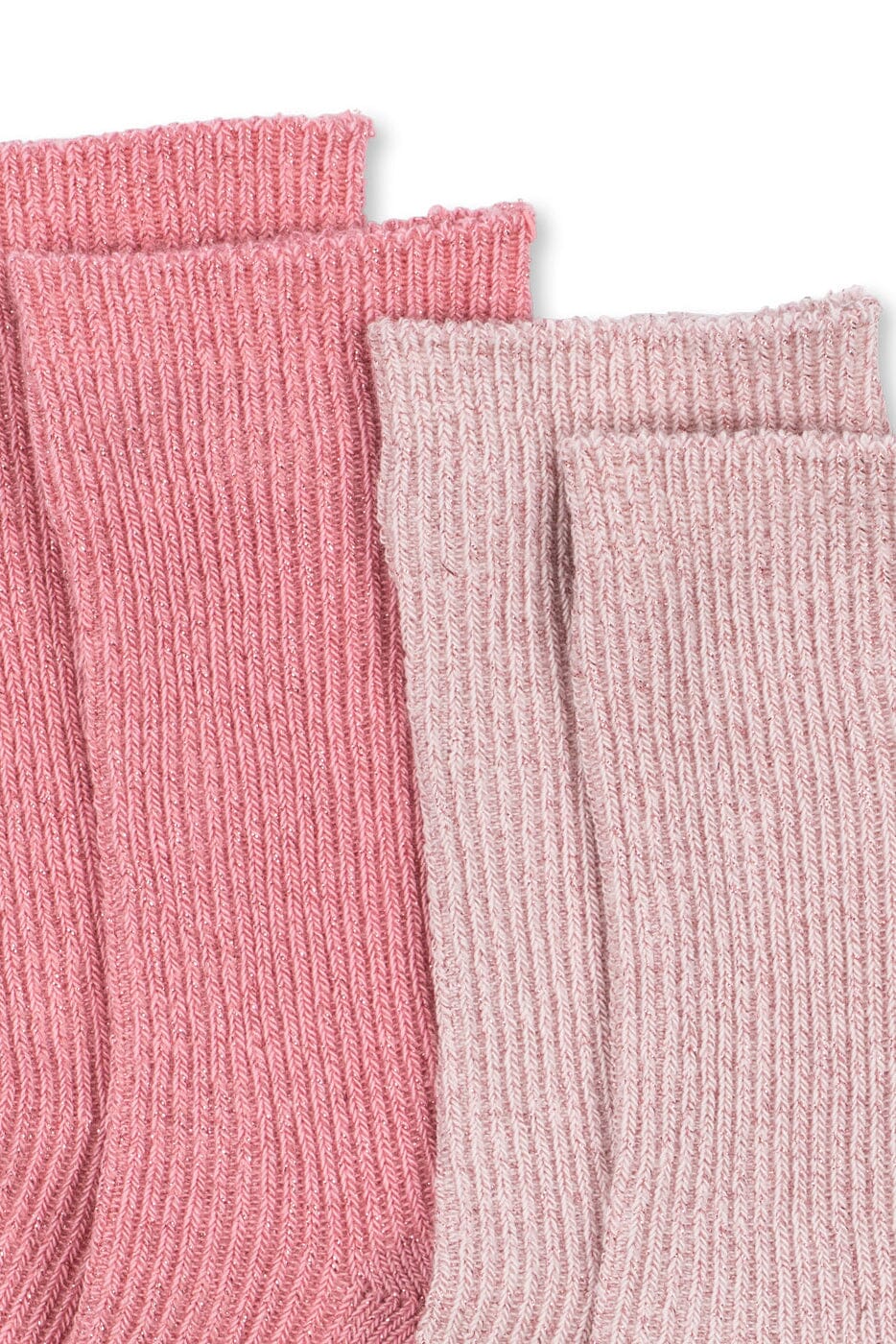Konges Sløjd - 2 Pack Rib Glitter Socks Ks107389 - Rose Mix Strømper 