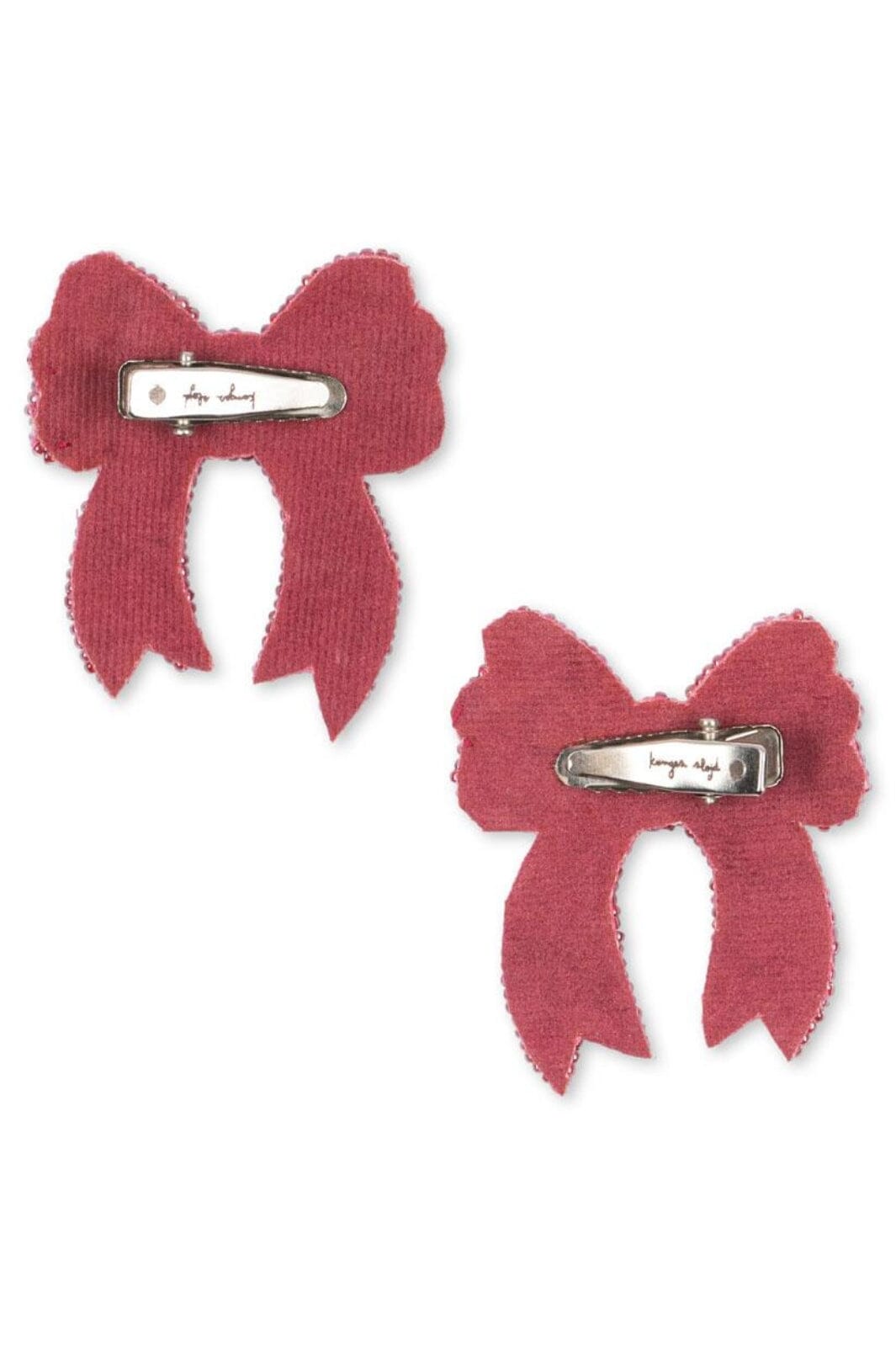 Konges Sløjd - 2 Pack Sequin Bow Hair Clip Ks103649 - Rapture Rose