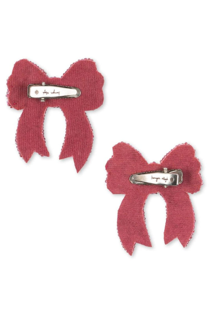 Konges Sløjd - 2 Pack Sequin Bow Hair Clip Ks103649 - Rapture Rose