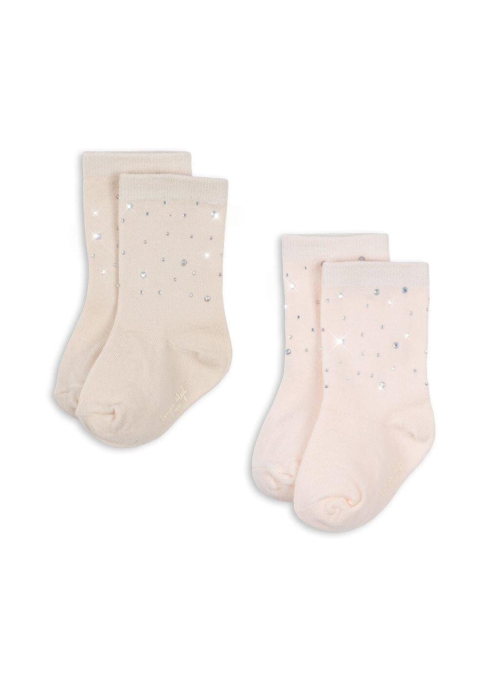 Konges Sløjd - 2 Pack Sequin Socks Ks105231 - Creole Pink