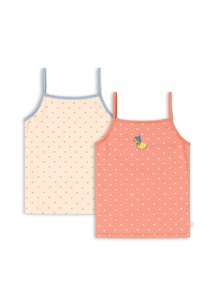 Konges Sløjd - Basic 2 Pack Strap Top Gots Ks105890 - Coeur Lantana/teddy Coeur