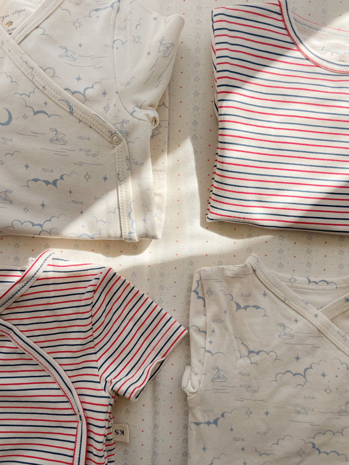 Konges Sløjd - Basic Ls Body Gots Ks104673 - Stripe Tricolore Petit Bodystockings 