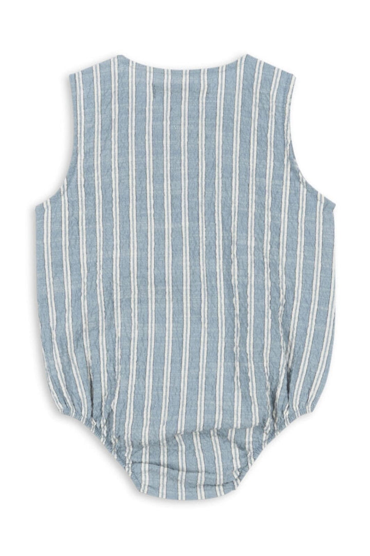 Konges Sløjd - Elliot Romper Gots Ks104779 - Trio Bleu Stripe