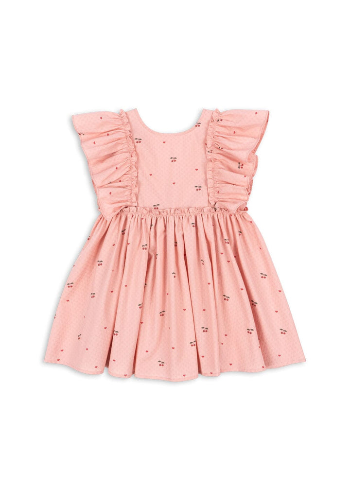 Konges Sløjd - Evia Frill Dress Gots Ks105660 - Cherry Coeur