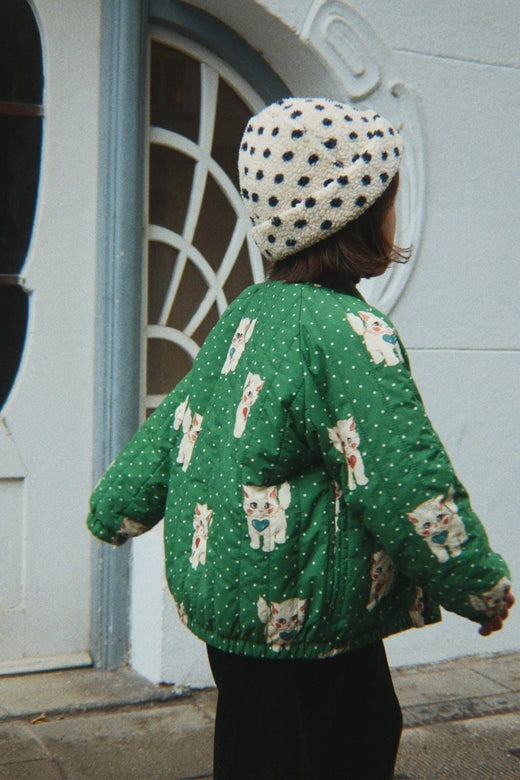 Konges Sløjd - Juno Printed Bomber Jacket Ks105731 - Dot Miao Verde Termojakker 