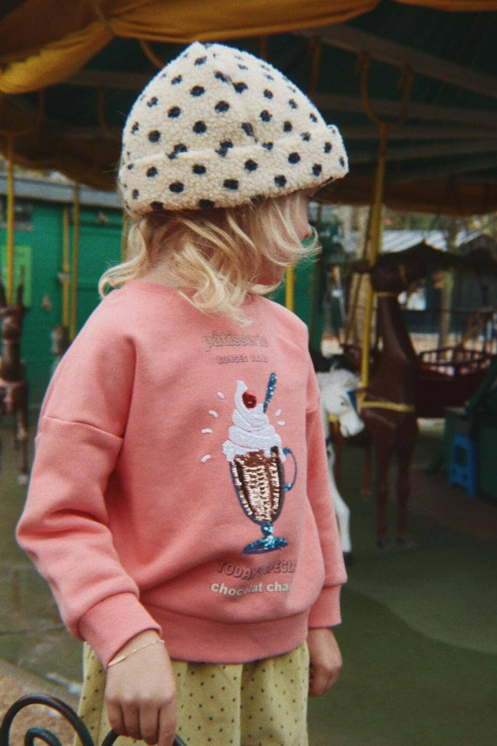 Konges Sløjd - Lou Sequin Sweat Shirt Gots Ks106104 - Peach Blossom Sweatshirts 