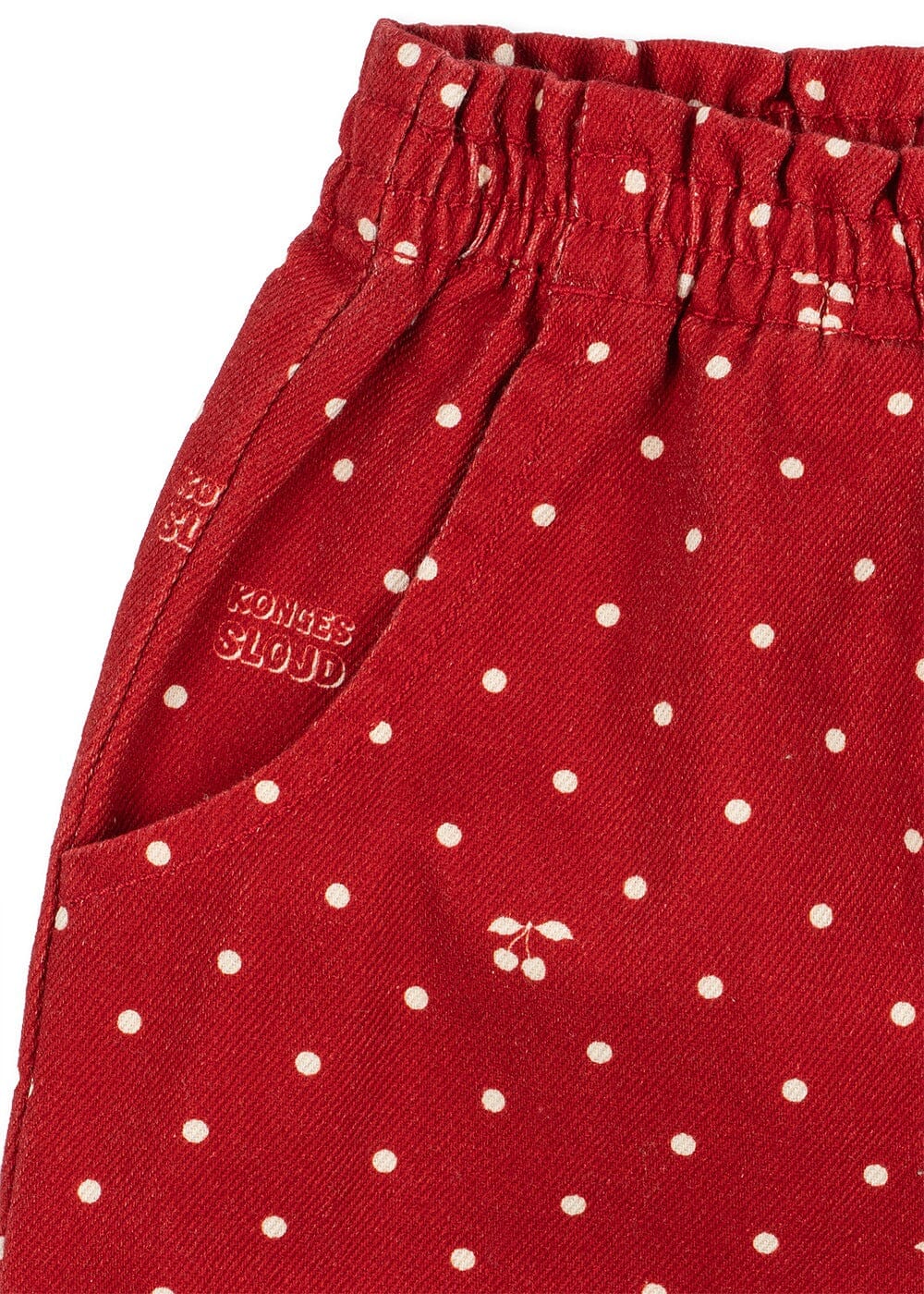 Konges Sløjd - Magot Frill Pants Gots Ks106539 - Cherry Dot Derby