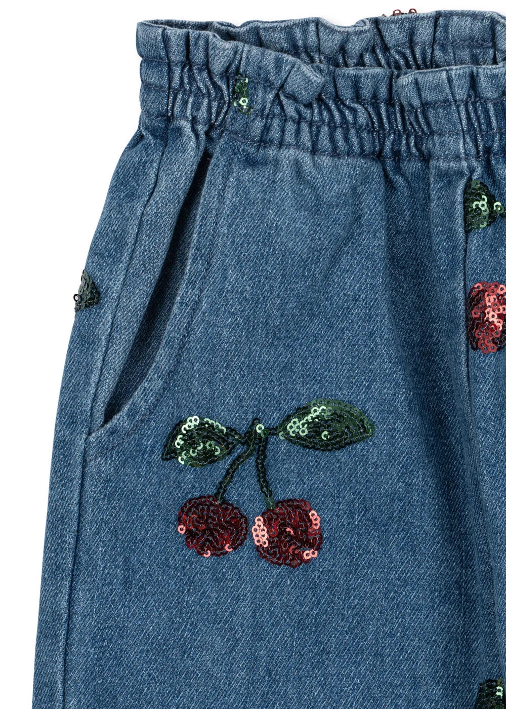 Konges Sløjd - Magot Sequin Frill Pants Gots Ks106546 - Cherry Sequin Bukser 