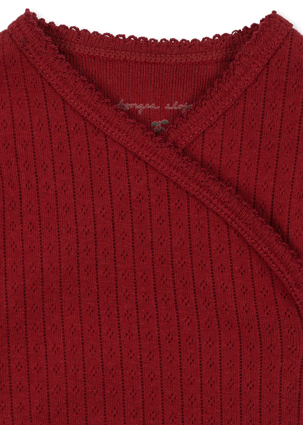 Konges Sløjd - Minnie Newborn Body Gots Ks104377 - Red Dahlia Bodysuits 