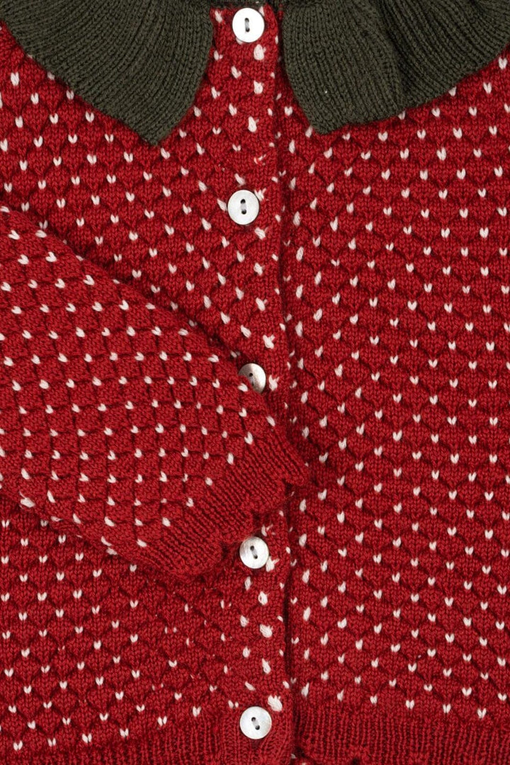 Konges Sløjd - Strawberry Cardigan Ks104001 - Barbados Cherry
