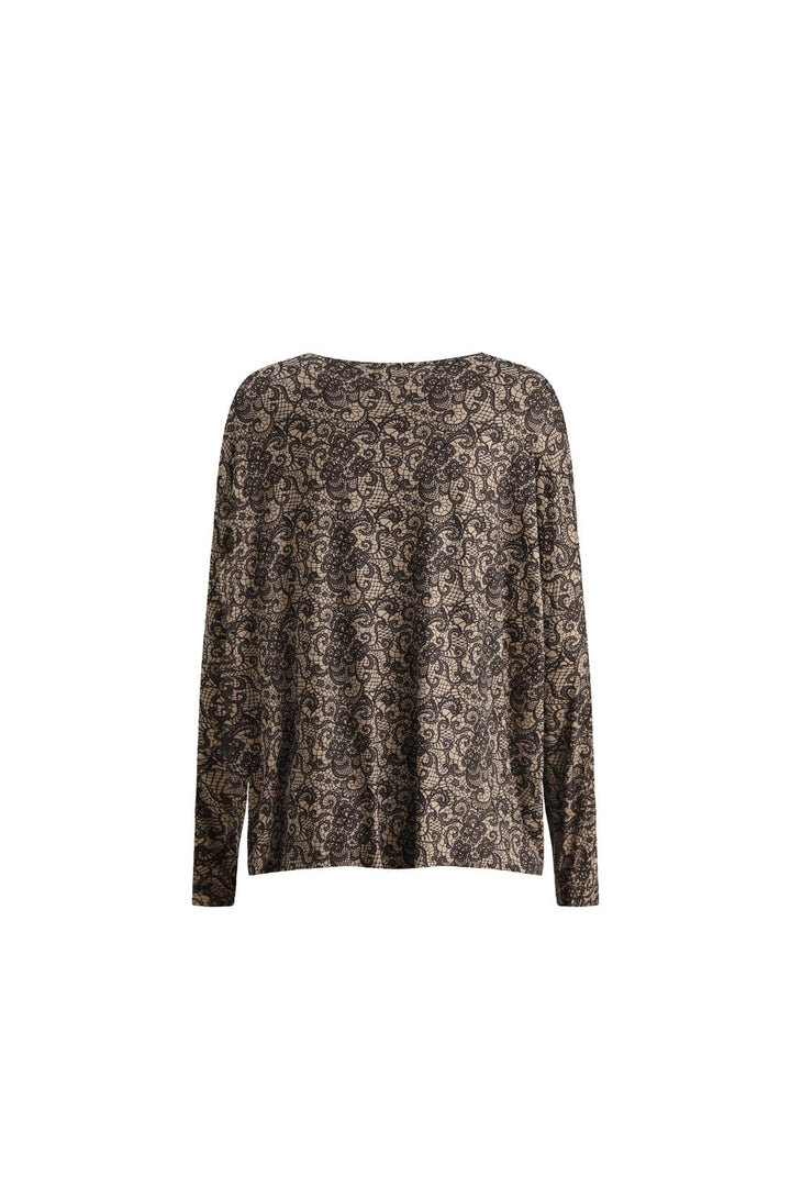 Liberte - Alma-Ls-Top 9504 - Mocca Brown Lace