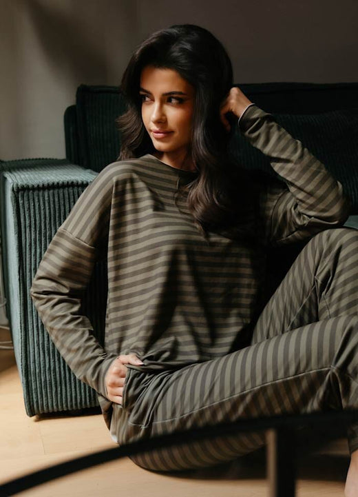 Liberte - Alma-Ls-Top (Fleece) 9354 - Beetle Stripe 