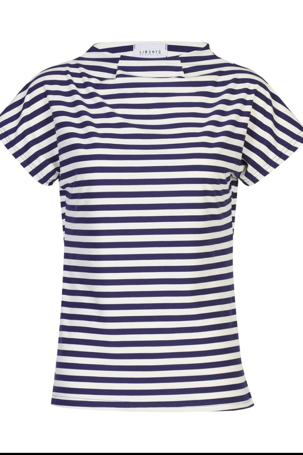 Liberte - Alma-Top 9501 - Blue Creme Stripe T-shirts 