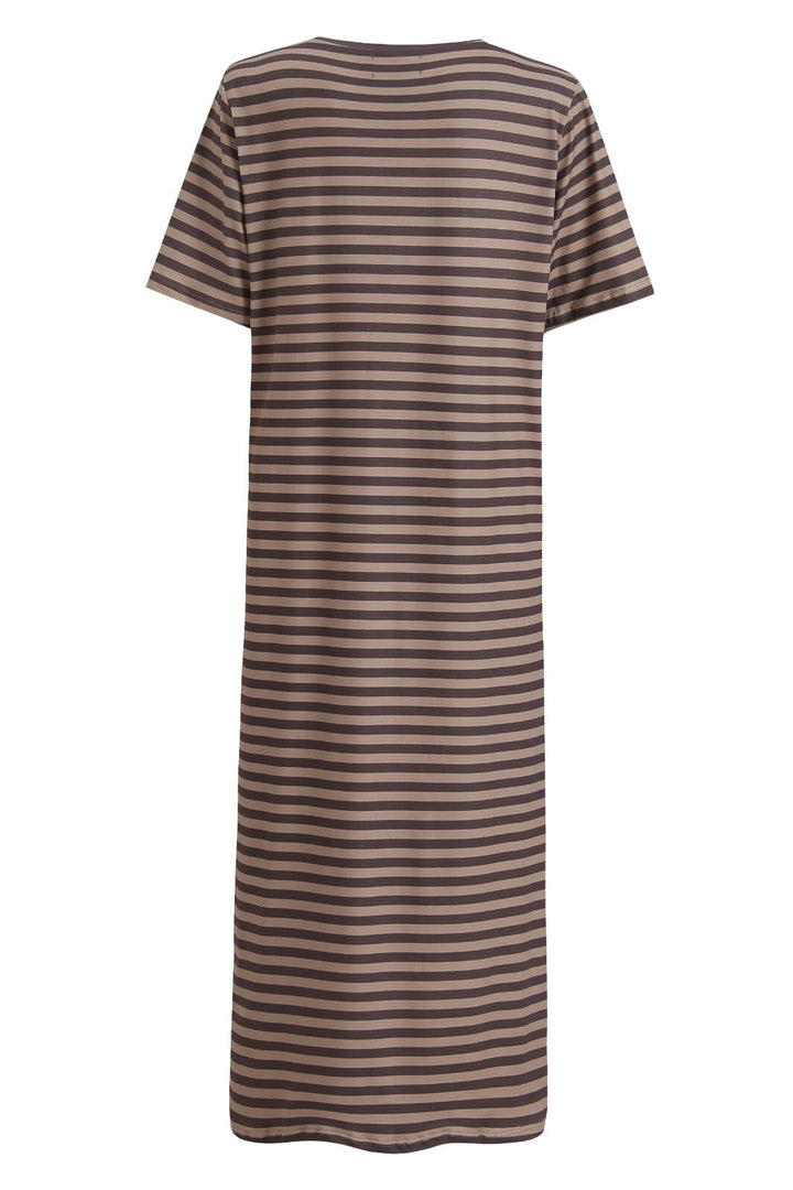 Liberte - Alma-Tshirt-Dress - Brown Stripe