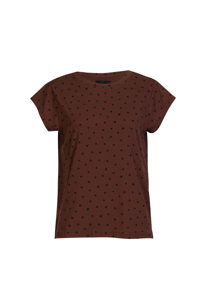 Liberte - Alma-U-Tshirt 9581 - Brown Black Heart