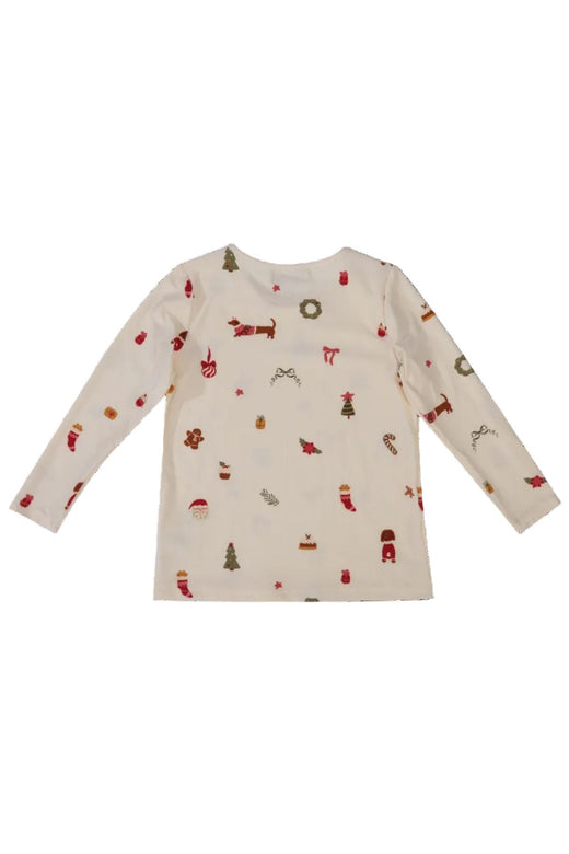 Liberte Ami - Alma-Ls-Tshirt-Kids 9659 - Dog Creme T-shirts 