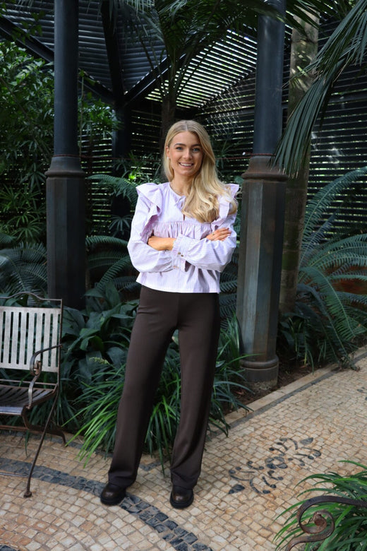 Liberte - Heather-Ls-Tie-Blouse 22165 - Pink  Stripe