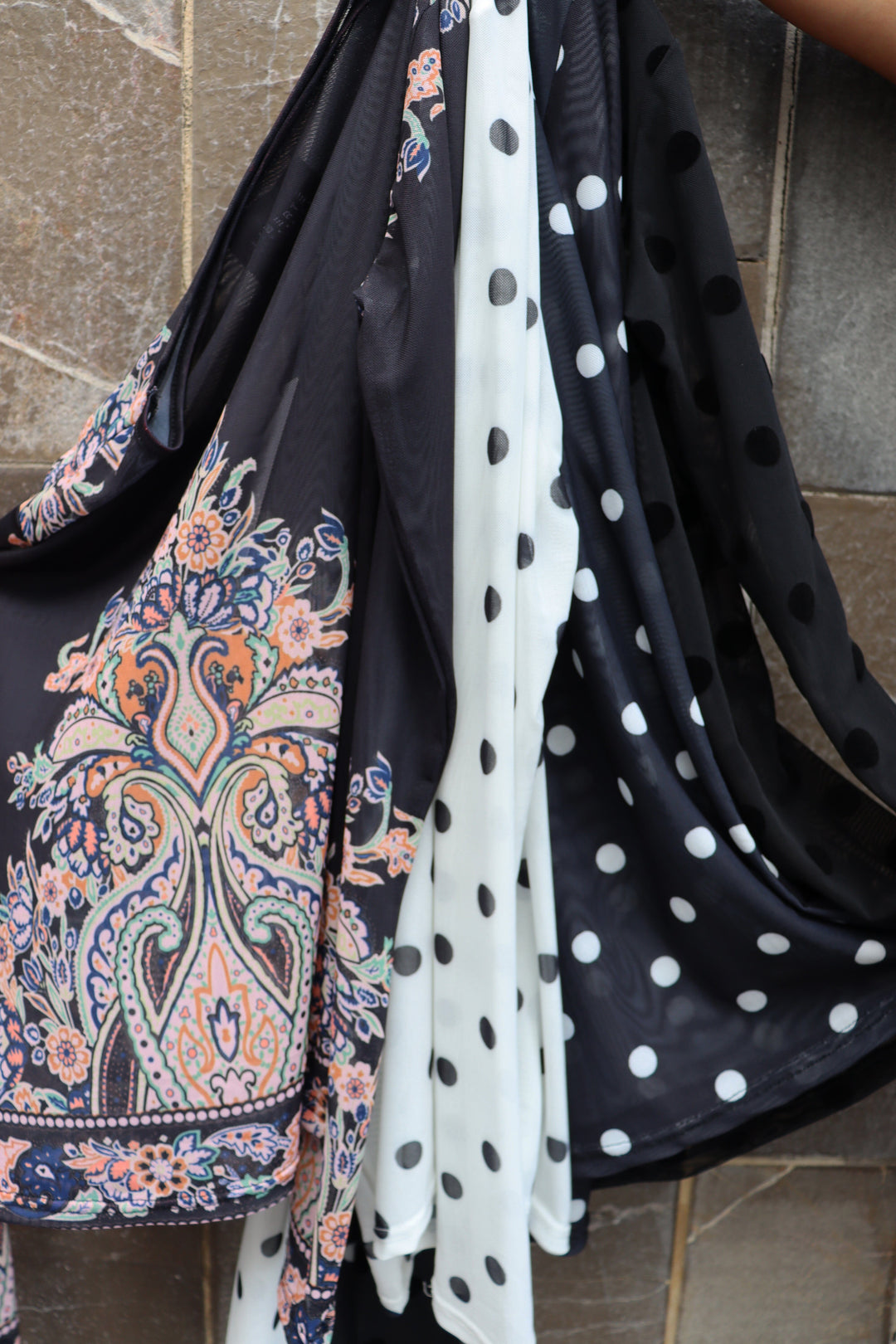 Liberte - Mesh Ls Tshirt 22065 - White Black Big Dot T-shirts 