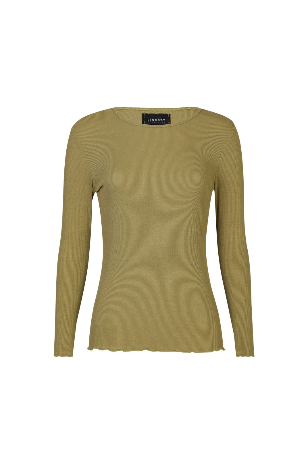 Liberte - Natalia Ls Round Neck Blouse 9914 - Dusty Avocado