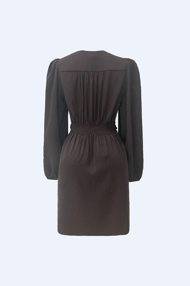 Liberte - Tiki Ls Twist Dress 22264 - Dark Brown