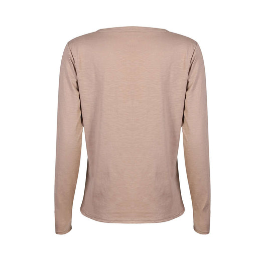 Liberte - Ulla-Ls-Vneck-Tshirt 22159 - Sand T-shirts 