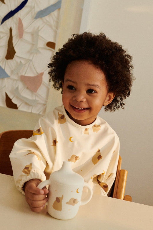 Liewood - Merle Printed Cape Bib LW18136 - Elephant / Creme de la creme