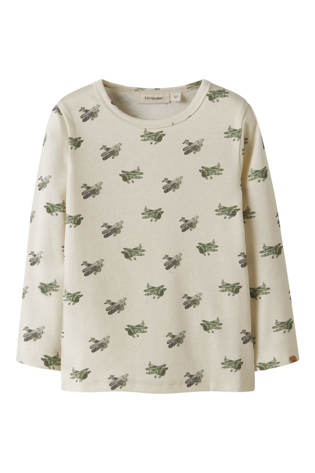 Lil' Atelier - Nmmlayo Geu Ls Slim Top Lil - 4967053 Coconut Milk Airplane