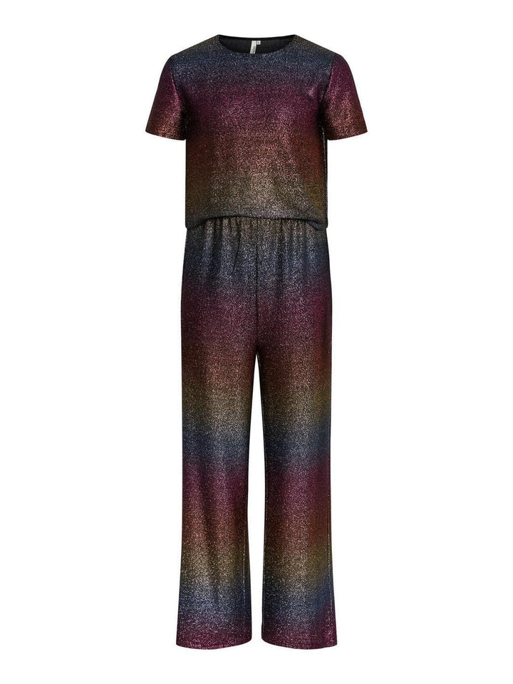 Little Pieces, Lpadora Ss Rainbow Jumpsuit, Charisma RAINBOW COLORS