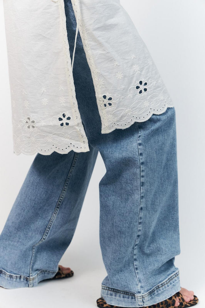 Lollys Laundry - Belloll Top Long Sl26291-1040 - 01 White