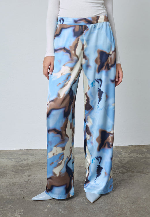 Love & Divine - Love1024-49 19268 - 803 - Blue Waterprint Bukser 