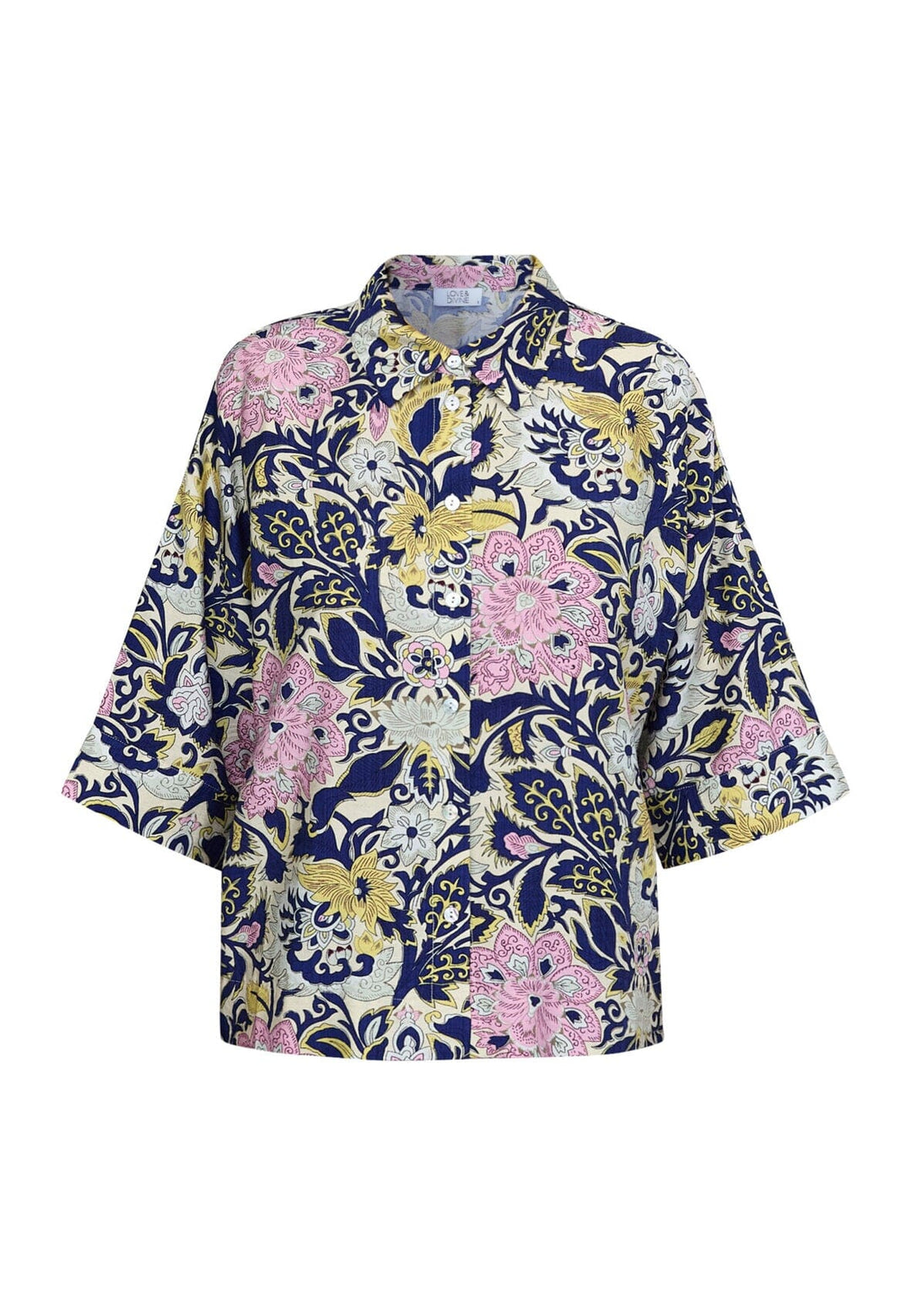 Love & Divine - Love1338-3 19917 - 801 - Navy Paisley Skjorter 