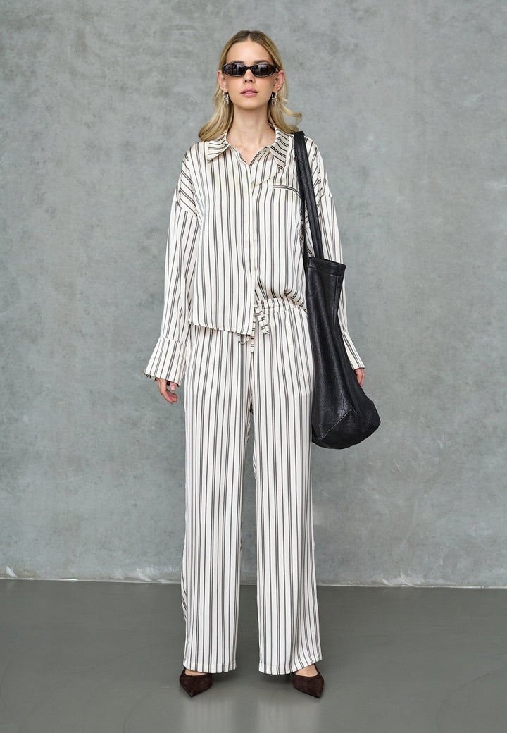 Love & Divine - Love1495-5 20145 - 833 - Cream Stripes Skjorter 