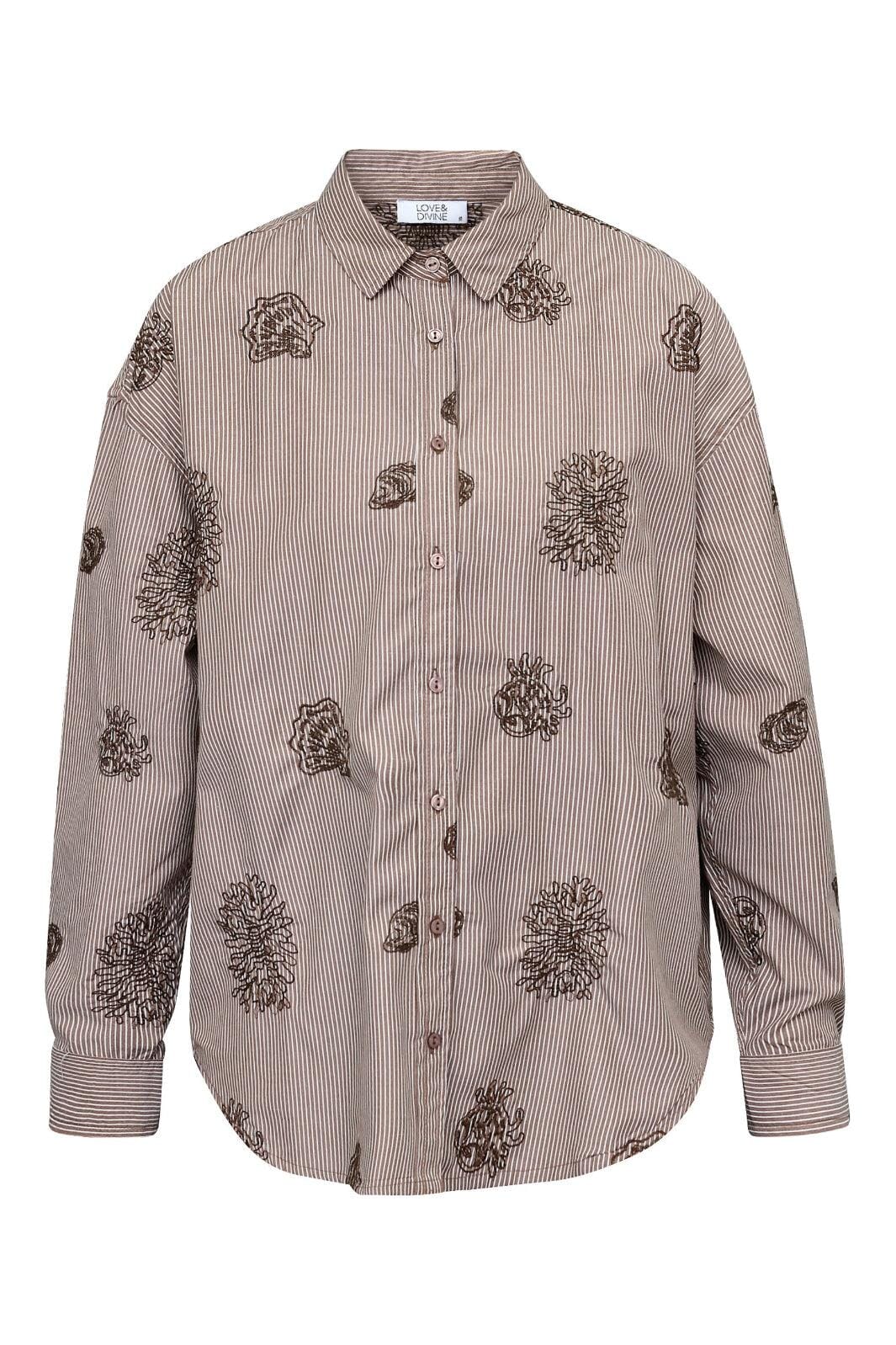 Love & Divine - Love1516 19715 - 831 - Brown Stripe Skjorter 