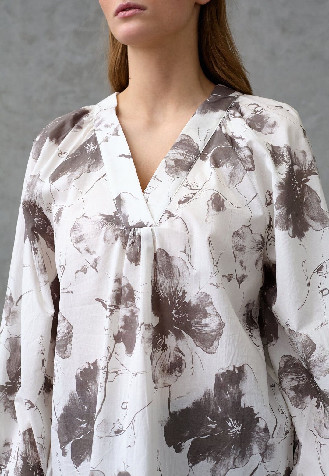 Love & Divine - Love1528 19803 - 814 - Brown Flower Bluser 