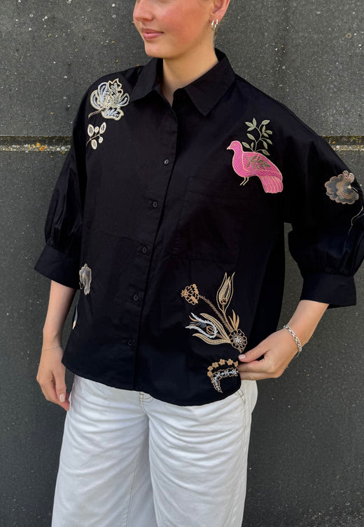 Love & Divine - Love1604-4 20321 - 803 - Black/Emb. Skjorter 