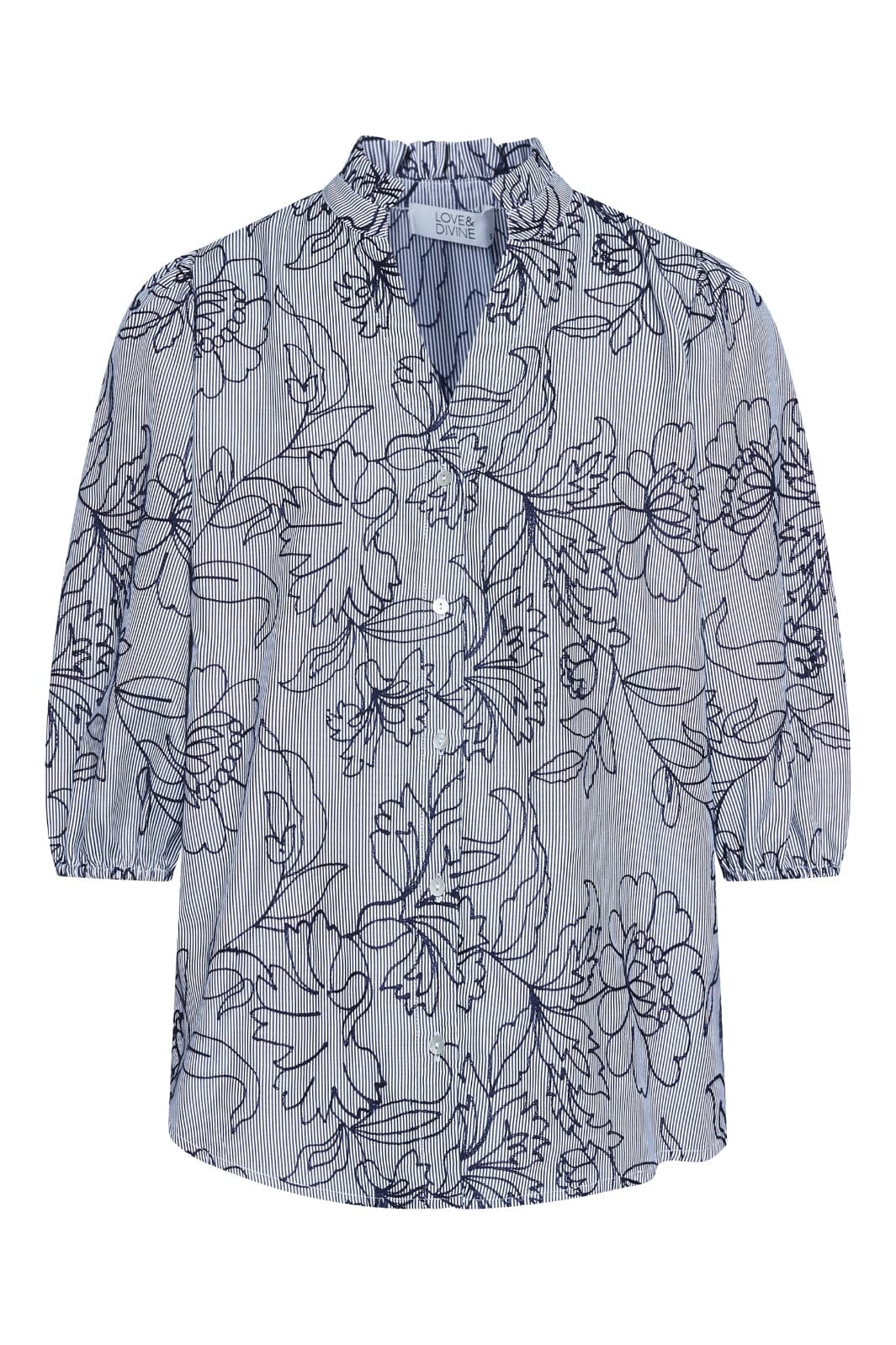 Love & Divine - Love456-9 18890 - 832 - Stripe/Flower