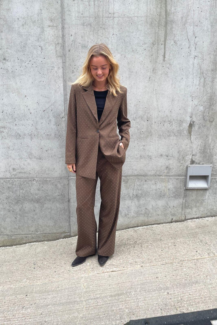 Love & Divine - Love857-7 19511 - 201 - Brown Rhinestone Bukser 