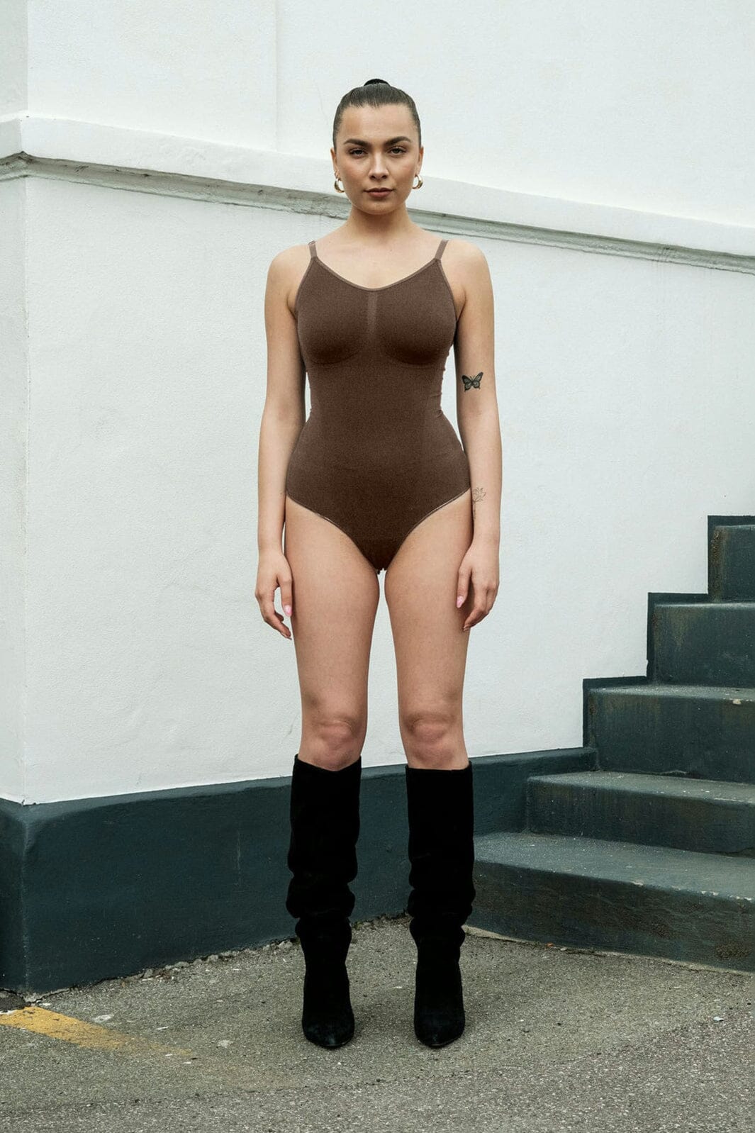 Lykkeland Ateliér - Coco Shapewear Bodysuit - Chocolate Bodystockings 
