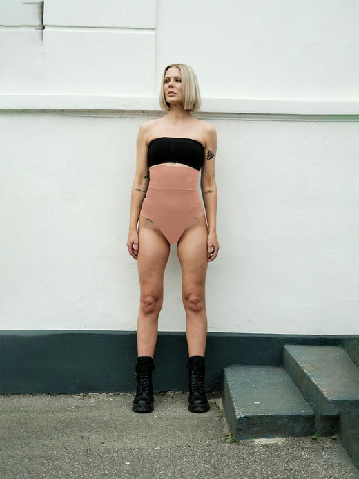 Lykkeland Ateliér - Second Skin High Waist Thong - Tan Underbukser 