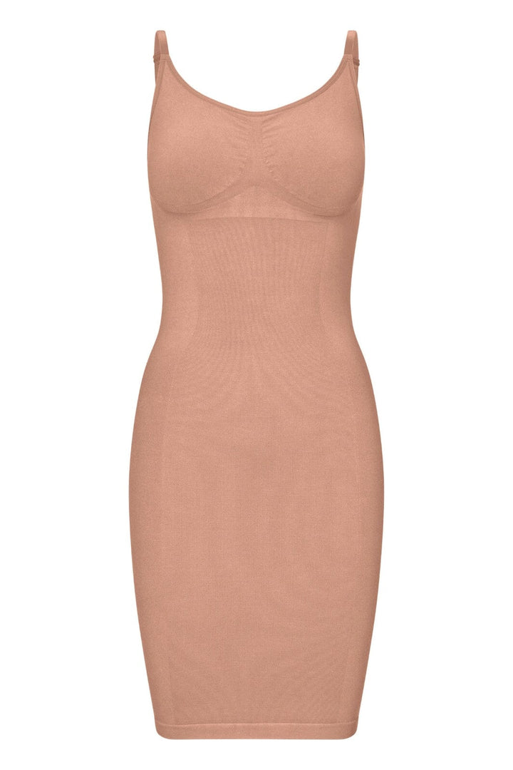 Lykkeland Ateliér - Second Skin Slip Dress - Tan Kjoler 