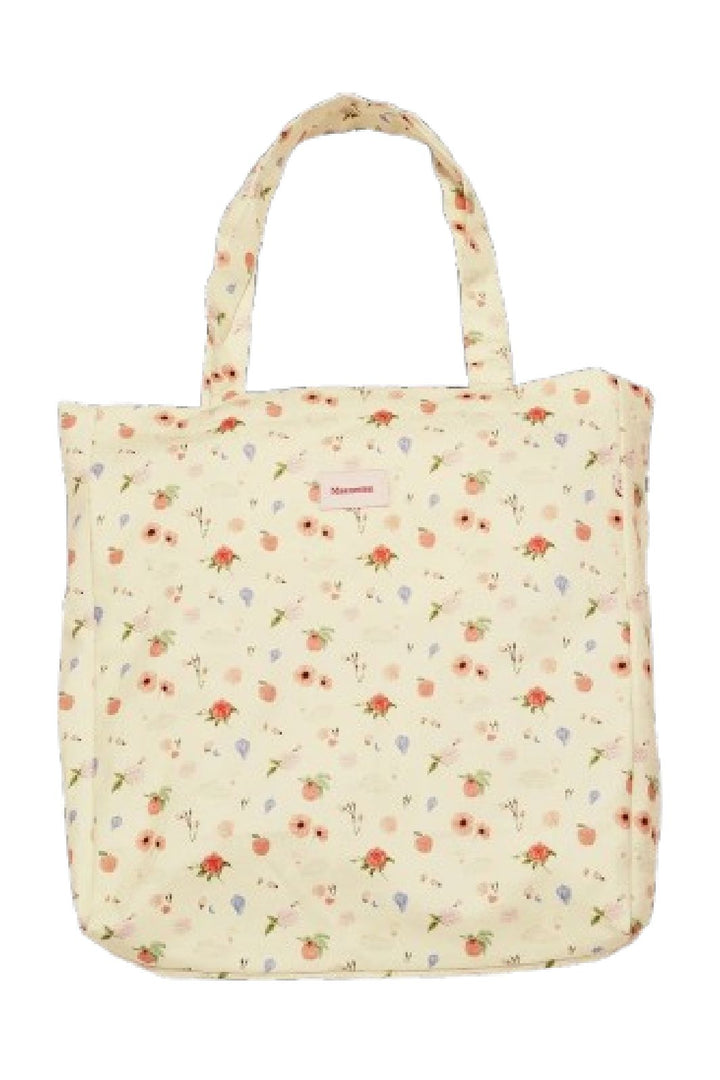 Maanesten - Canvas Totebag Roses And Shells - 4061 Tasker 