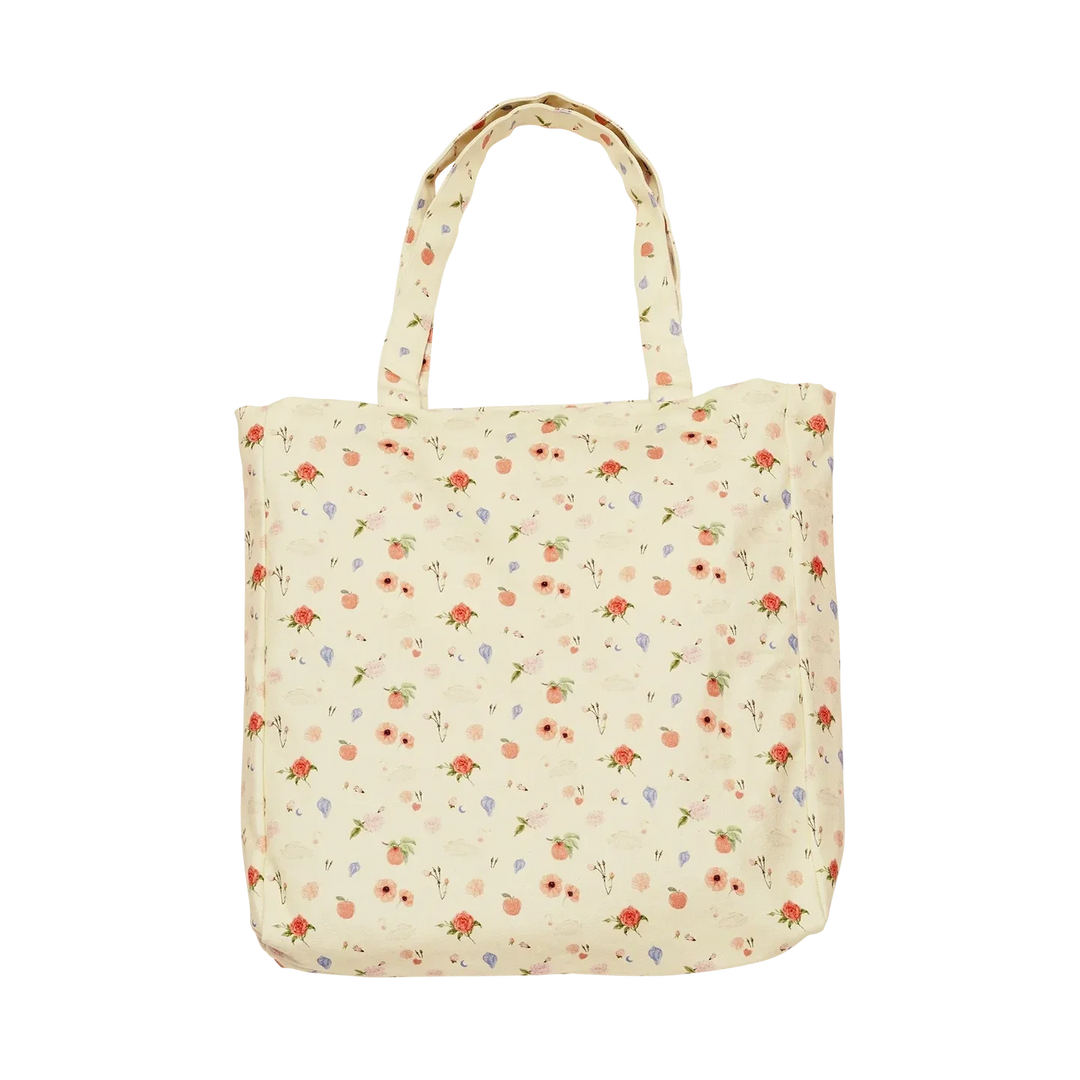 Maanesten - Canvas Totebag Roses And Shells - 4061 Tasker 