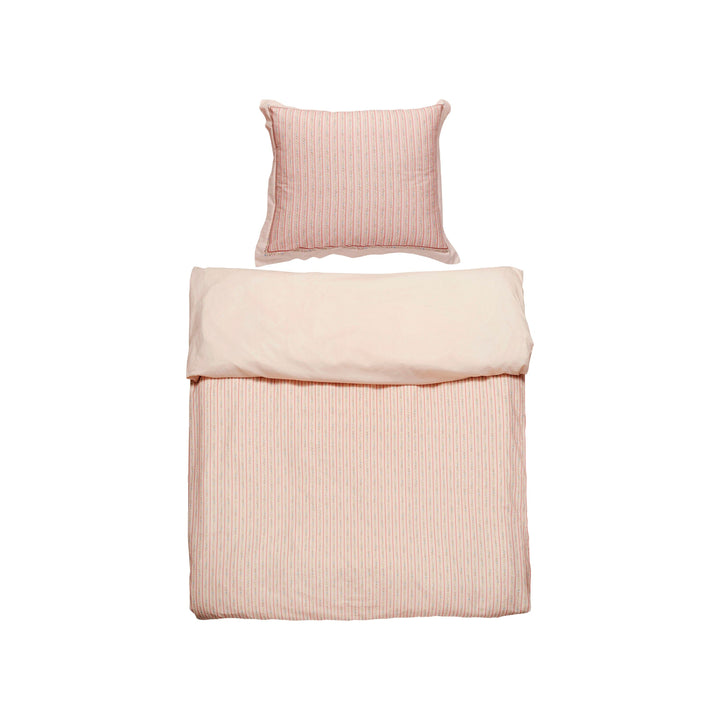 Maanesten - Duvet & Pillowcase Set Summer Stripe Peach - 4133 Interiør 