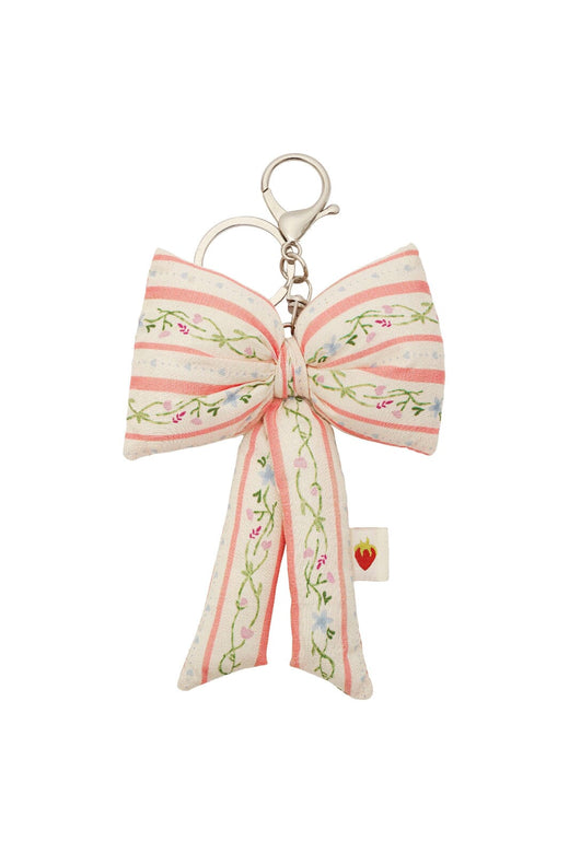 Maanesten - Fabric Bow Keychain Summer Stripes Peach - 4112 Accessories 