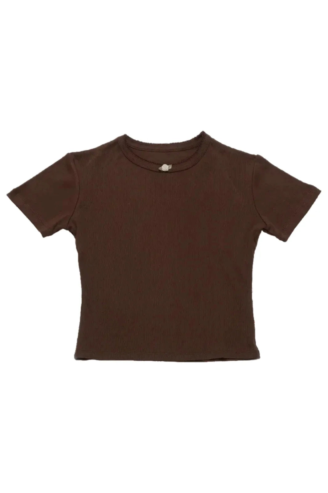 Maanesten - Joy Pointelle Top Brown - 4293 T-shirts 