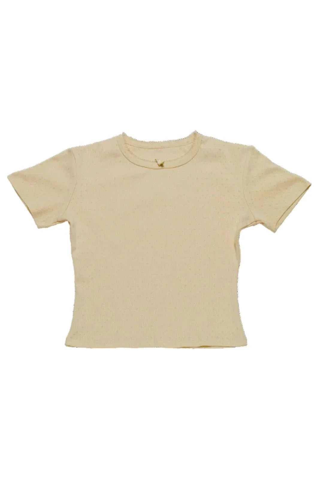 Maanesten - Joy Pointelle Top Butter Yellow - 4292 T-shirts 