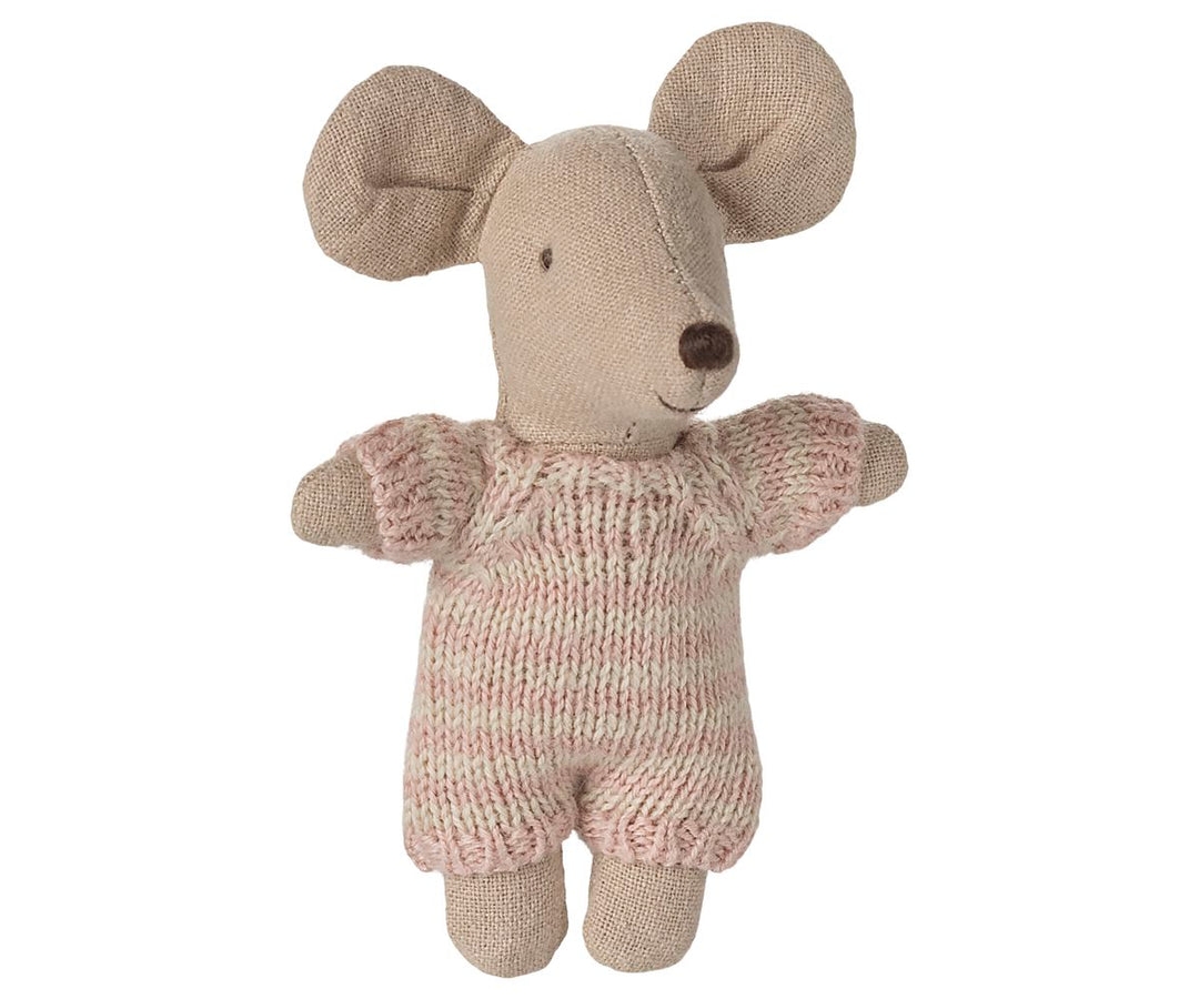 Maileg - Babymus I Babylift - Rosa - Baby Mouse Legetøj 