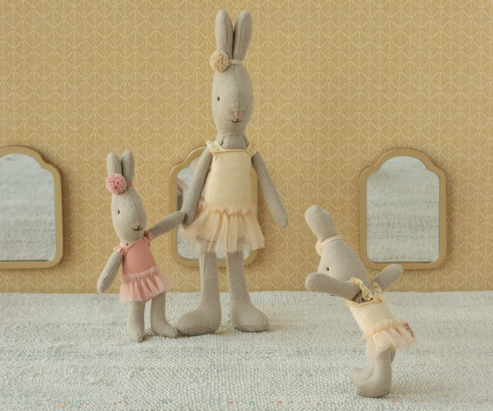 Maileg - Hare, Mikro - Balletdragt Og Tylskørt Creme - Micro Legetøj 